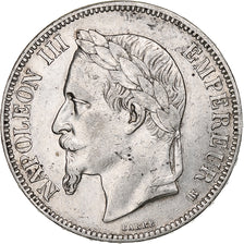 France, Napoleon III, 5 Francs, 1869, Strasbourg, Silver, EF(40-45)