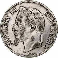 France, Napoleon III, 5 Francs, 1869, Strasbourg, Silver, VF(20-25)