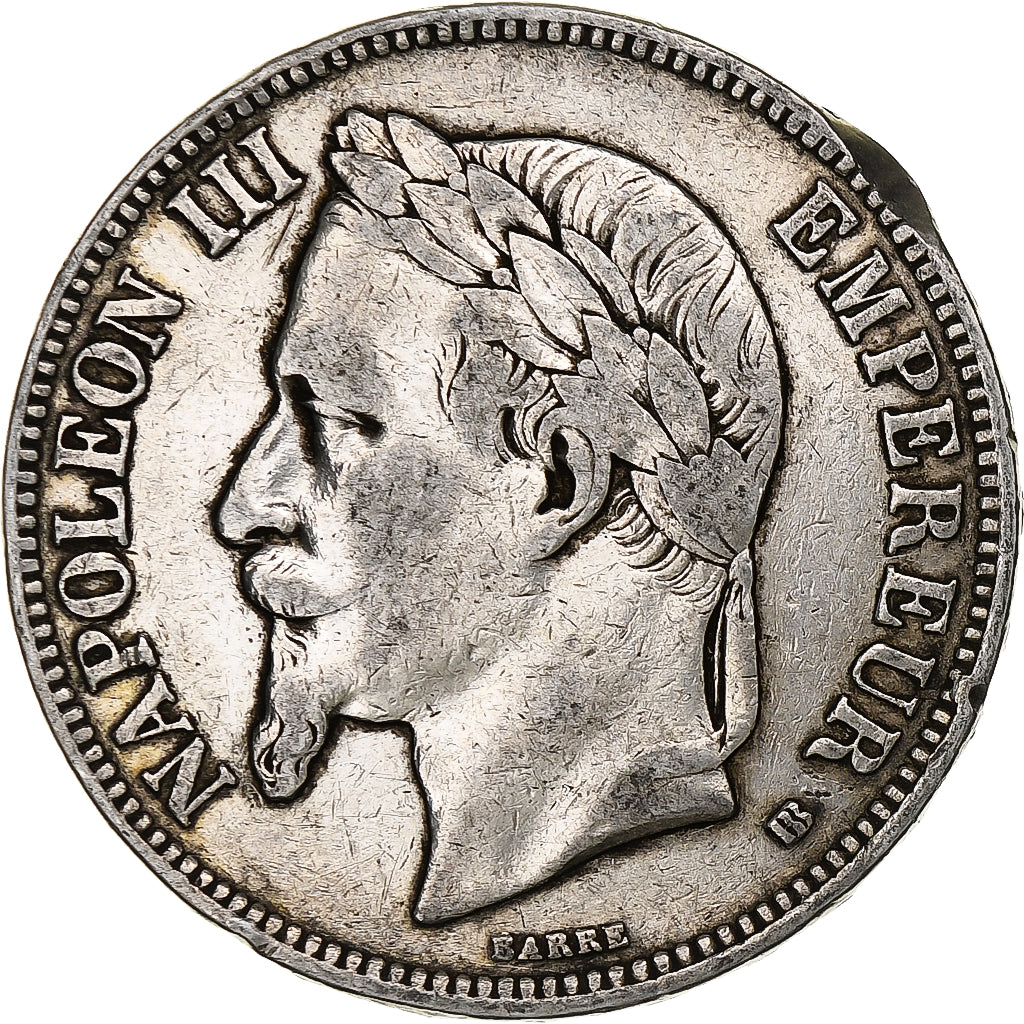 Frankreich, Napoleon III, 5 Francs, 1869, Strasbourg, Silber, S, Gadoury:739