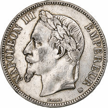 France, Napoleon III, 5 Francs, 1869, Strasbourg, Silver, VF(30-35)