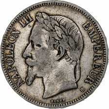 France, Napoleon III, 5 Francs, 1870, Strasbourg, Silver, VF(20-25)