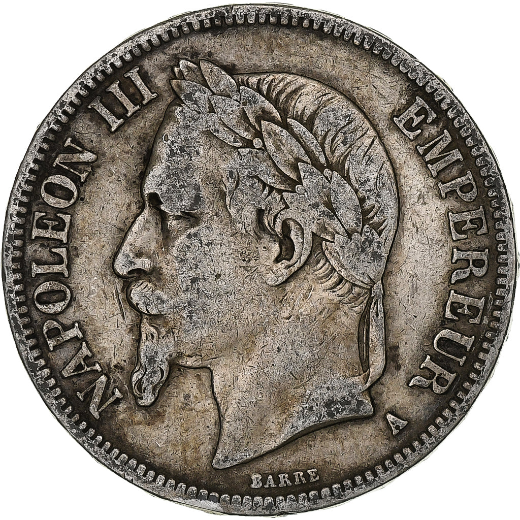 France, Napoleon III, 5 Francs, 1867, Paris, Silver, VF(20-25), KM:799.1