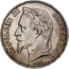 France, Napoleon III, 5 Francs, 1867, Paris, Silver, EF(40-45), KM:799.1