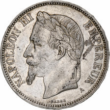 Francia, Napoleon III, 5 Francs, 1870, Paris, Plata, MBC, Gadoury:739, KM:799.1