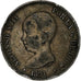 Spain, Alfonso XIII, 5 Pesetas, 1891, Madrid, Silver, VF(20-25), KM:689