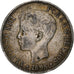 Spain, Alfonso XIII, 5 Pesetas, 1898, Valencia, Silver, VF(30-35), KM:707