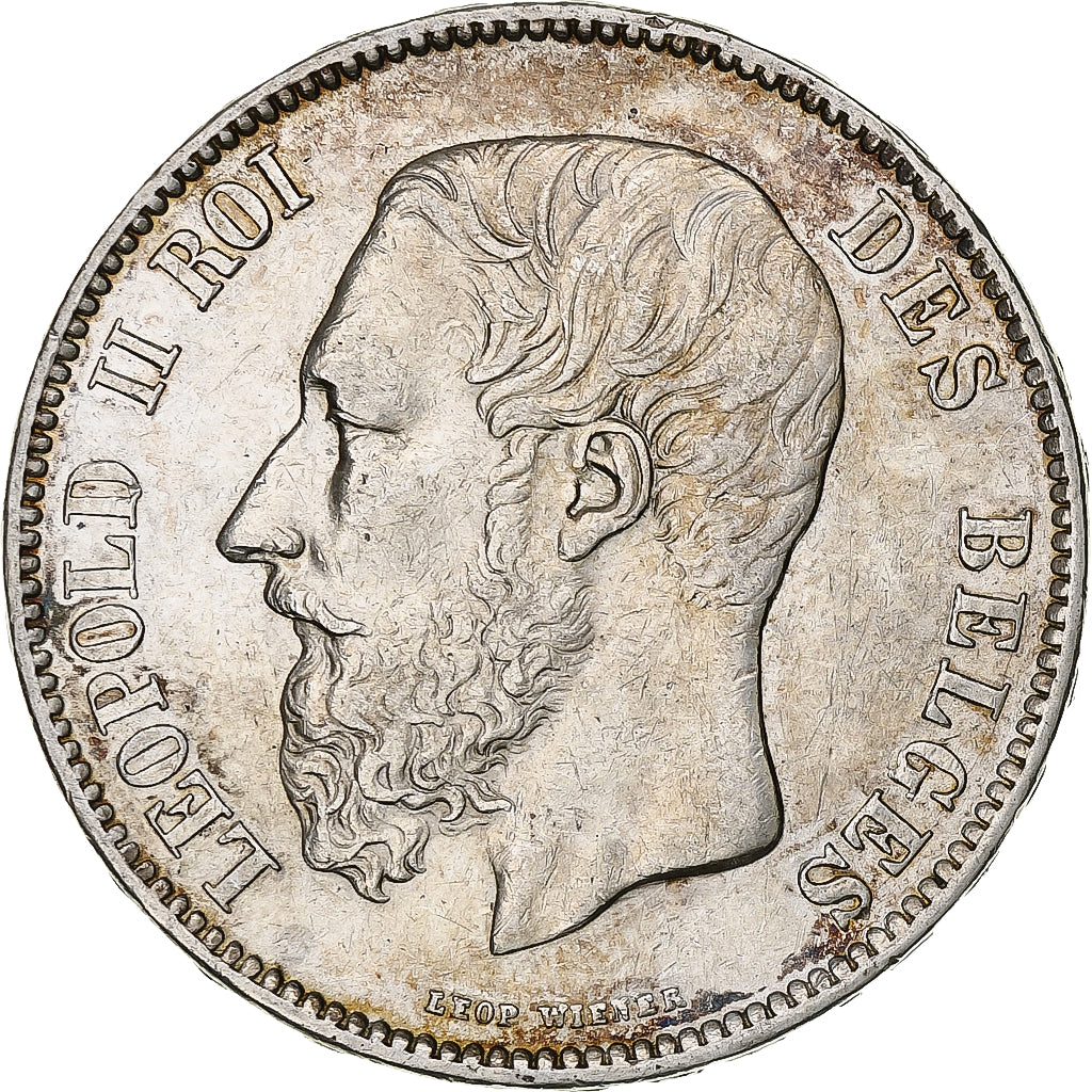 Belgium, Leopold II, 5 Francs, 5 Frank, 1870, Brussels, Silver, VF(30-35), KM:24