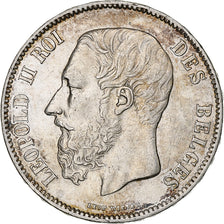 Belgium, Leopold II, 5 Francs, 5 Frank, 1870, Brussels, Silver, VF(30-35), KM:24