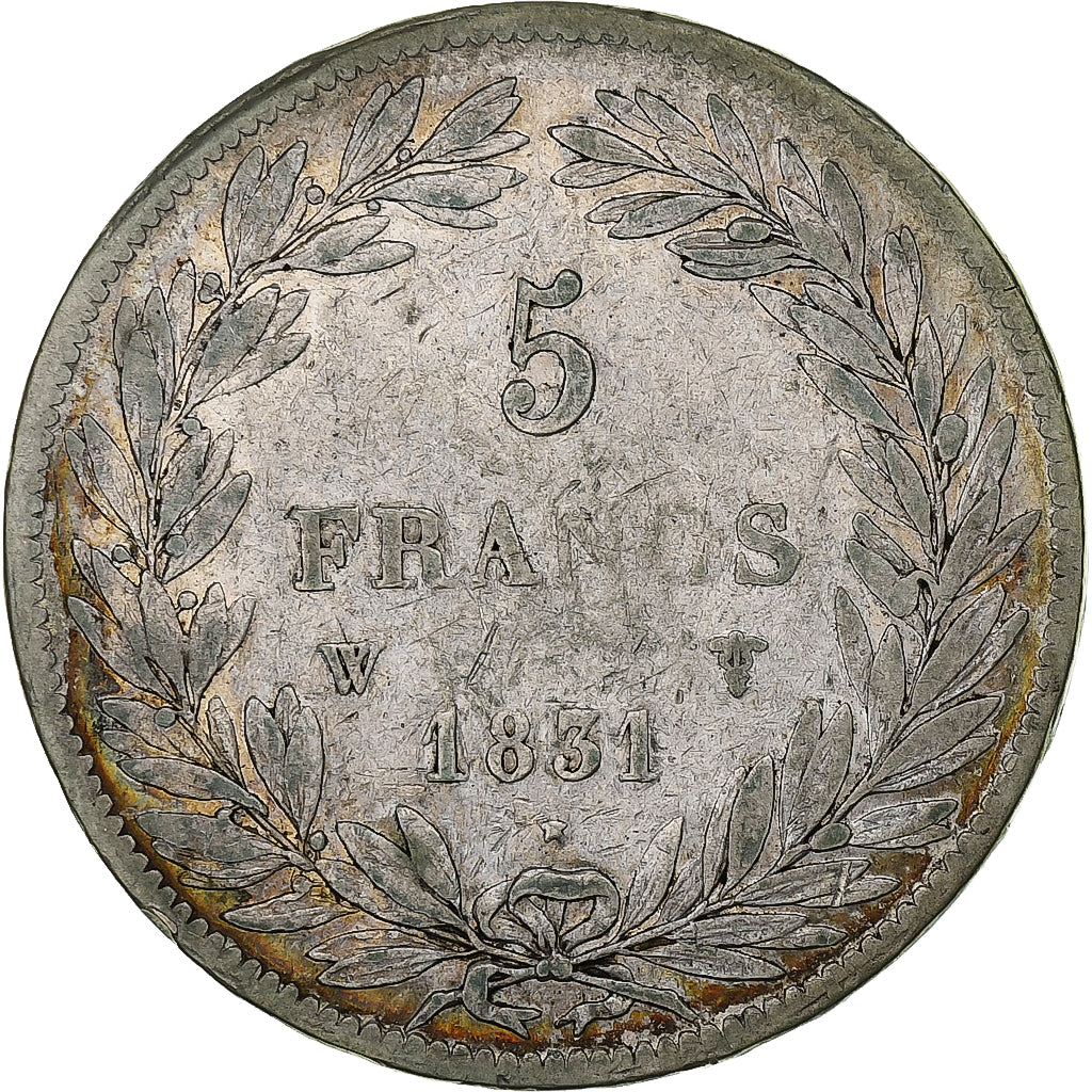 Frankrijk, 5 Francs, Louis-Philippe, 1831, Lille, Zilver, FR, Gadoury:676a