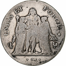Frankrijk, 5 Francs, Union et Force, AN 11, Paris, Zilver, ZG+, Gadoury:563a