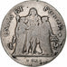 Frankrijk, 5 Francs, Union et Force, AN 11, Paris, Zilver, ZG+, Gadoury:563a