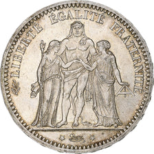 France, 5 Francs, Hercule, 1873, Paris, Silver, MS(63), Gadoury:745a, KM:820.1