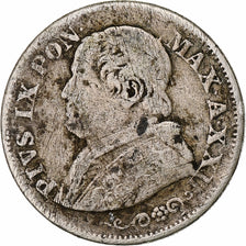 ITALIAN STATES, PAPAL STATES, Pius IX, 10 Soldi, 50 Centesimi, 1867, Rome