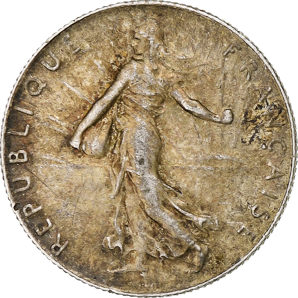 France, 50 Centimes, Semeuse, 1913, Paris, Silver, MS(60-62), Gadoury:420