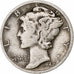 United States, Dime, Mercury Dime, 1942, Denver, Silver, VF(30-35), KM:140