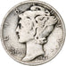 Stati Uniti, Dime, Mercury Dime, 1944, Philadelphia, Argento, MB+, KM:140