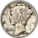 Stati Uniti, Dime, Mercury Dime, 1945, Philadelphia, Argento, BB, KM:140