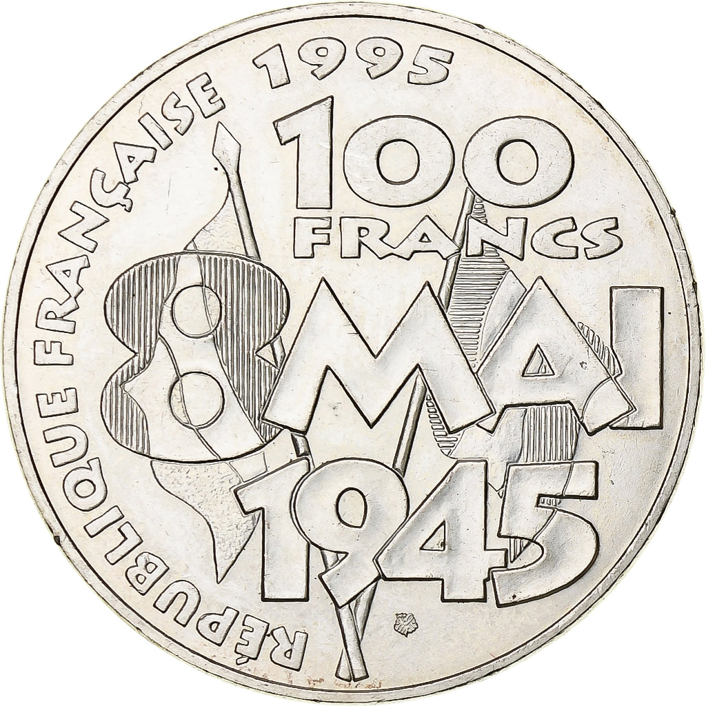 Francia, 100 Francs, 8 mai 1945, 1995, Paris, Argento, SPL, Gadoury:952