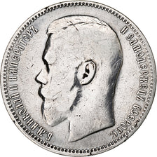 Russie, Nicholas II, Rouble, 1897, St. Petersburg, Argent, TB, KM:59.3