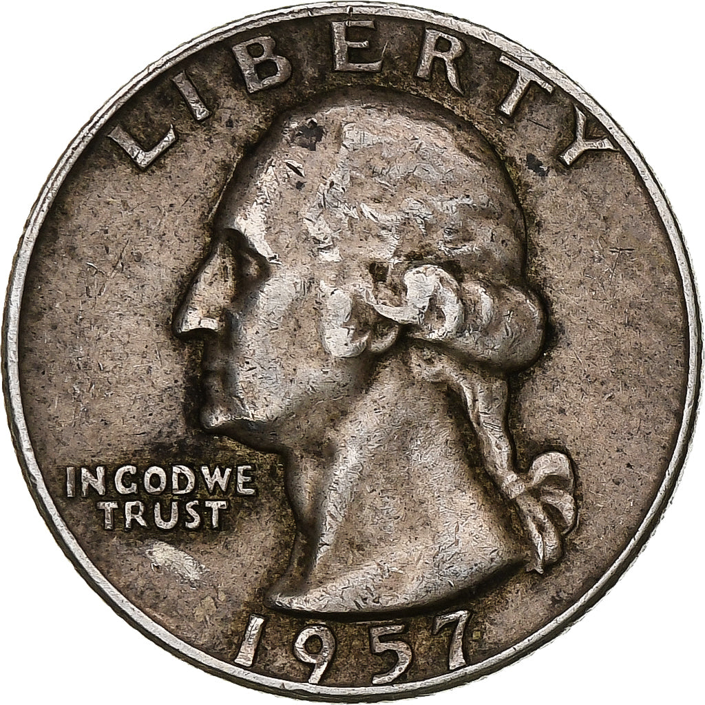 United States, Quarter, Washington Quarter, 1957, Denver, Silver, EF(40-45)