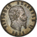 Italia, Vittorio Emanuele II, 5 Lire, 1869, Milan, Argento, BB, KM:8.3