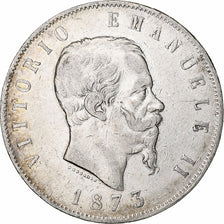 Italy, Vittorio Emanuele II, 5 Lire, 1873, Milan, Silver, VF(20-25), KM:8.3