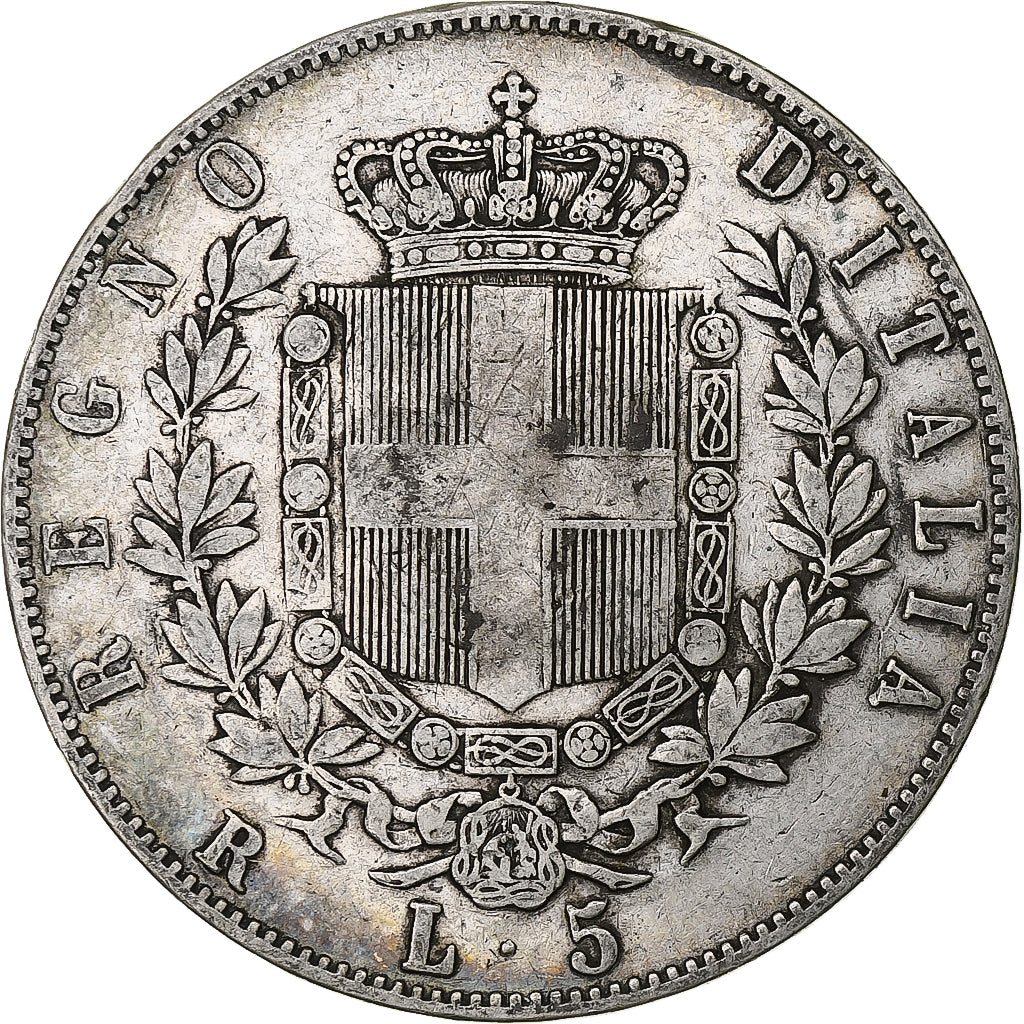 Italy, Vittorio Emanuele II, 5 Lire, 1875, Rome, Silver, VF(20-25), KM:8.3