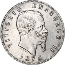 Italien, Vittorio Emanuele II, 5 Lire, 1875, Milan, Silber, SS, KM:8.3