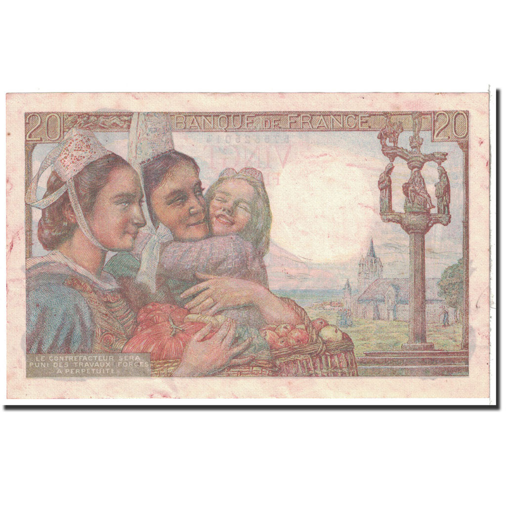 Banknote, France, 20 Francs, 1949, 1949-11-03, VF(30-35), Fayette:13.16, KM:100c