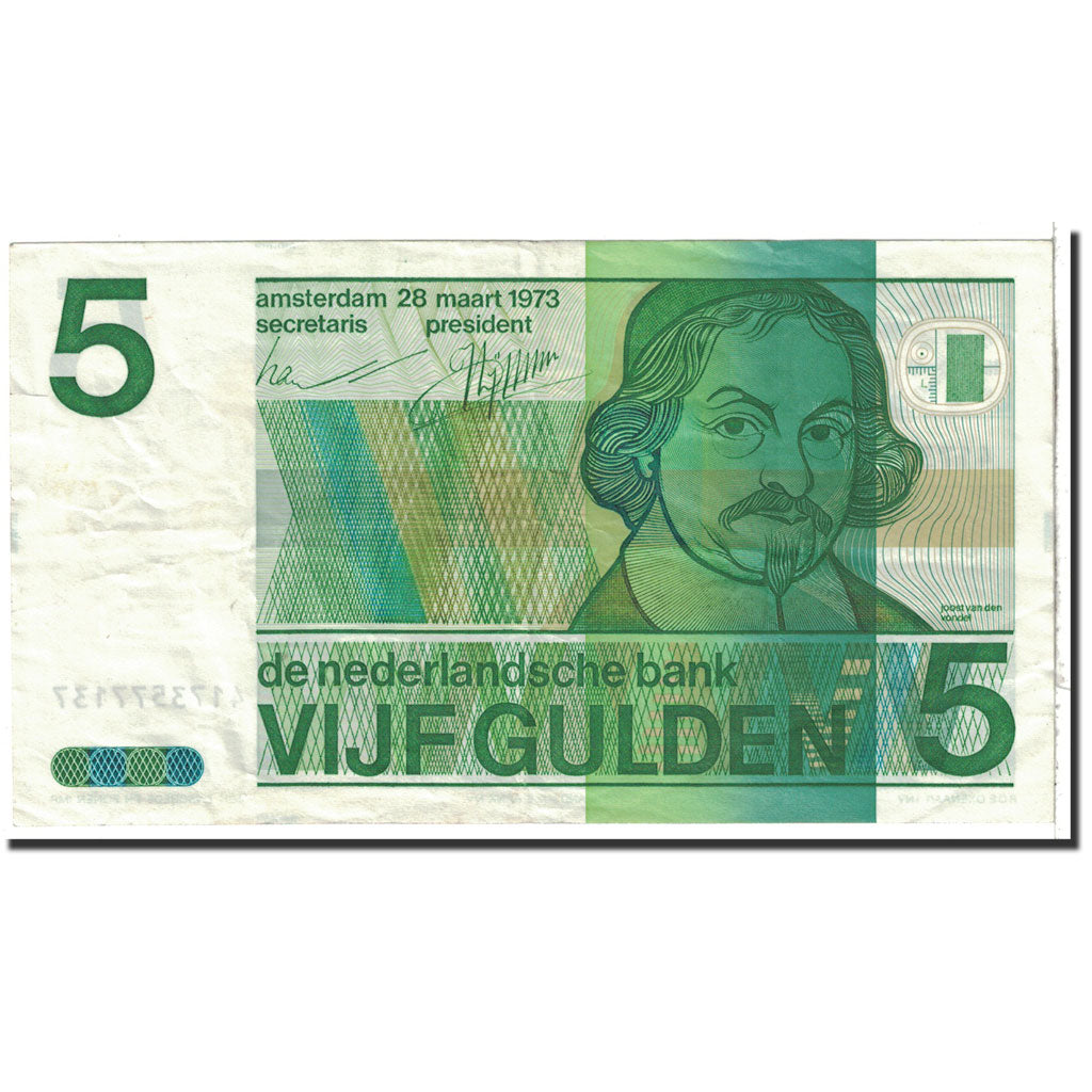Banknote, Netherlands, 5 Gulden, 1973, 1973-03-28, KM:95a, EF(40-45)