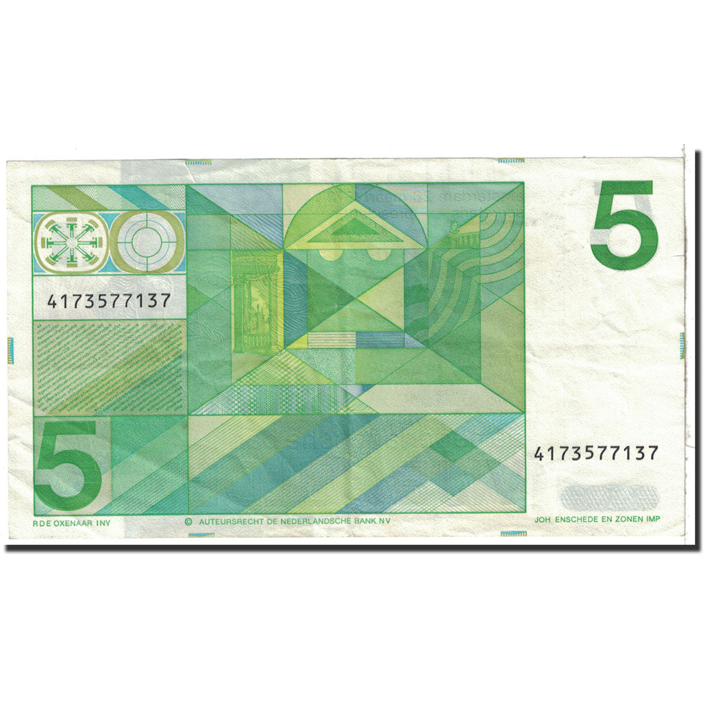 Banknote, Netherlands, 5 Gulden, 1973, 1973-03-28, KM:95a, EF(40-45)