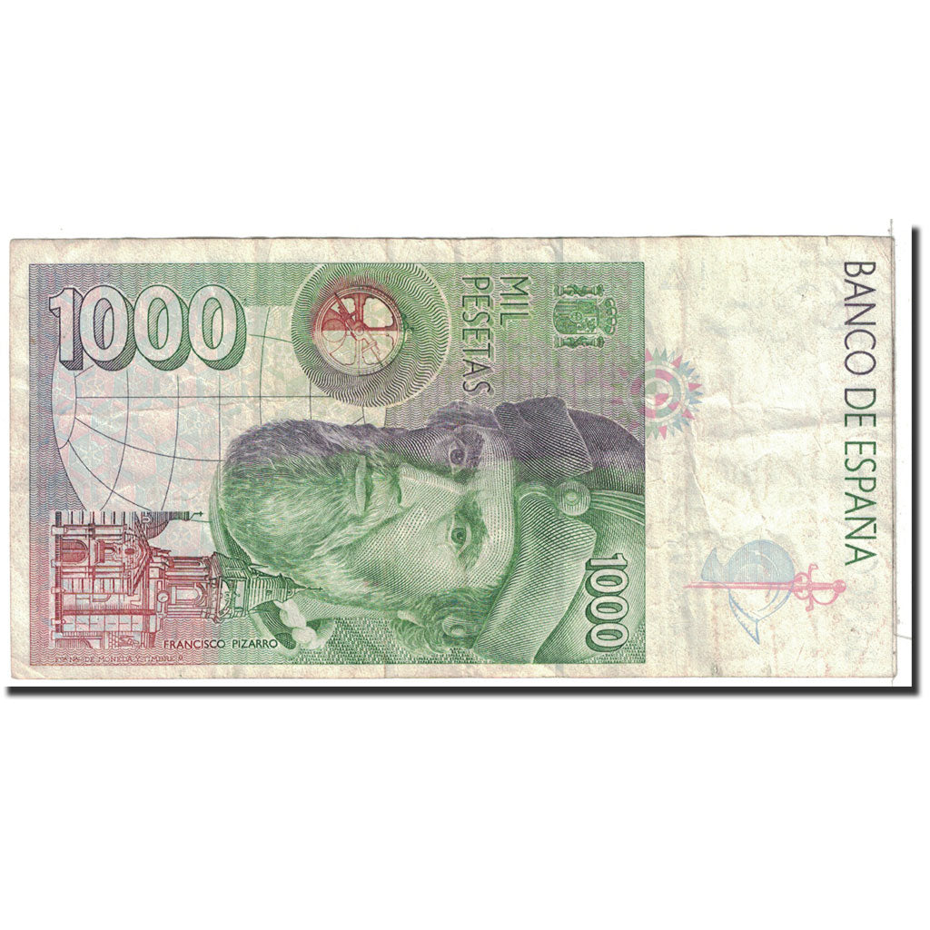 Spain, 1000 Pesetas, 1992, KM:163, 1992-10-12, EF(40-45)