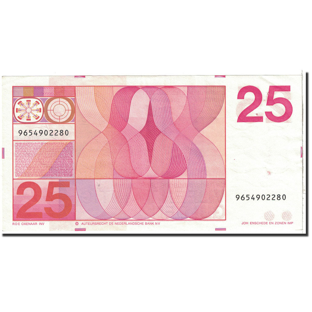 Netherlands, 25 Gulden, 1971, KM:92a, 1971-02-10, AU(55-58)
