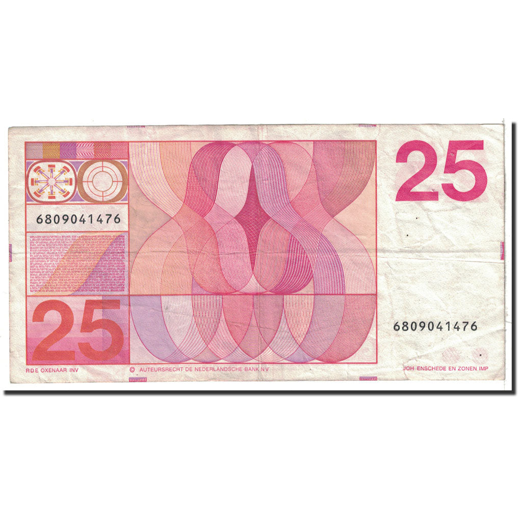 Netherlands, 25 Gulden, 1971, KM:92a, 1971-02-10, VF(20-25)