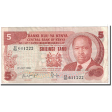 Banconote, Kenya, 5 Shillings, 1984, KM:19c, 1984-07-01, BB