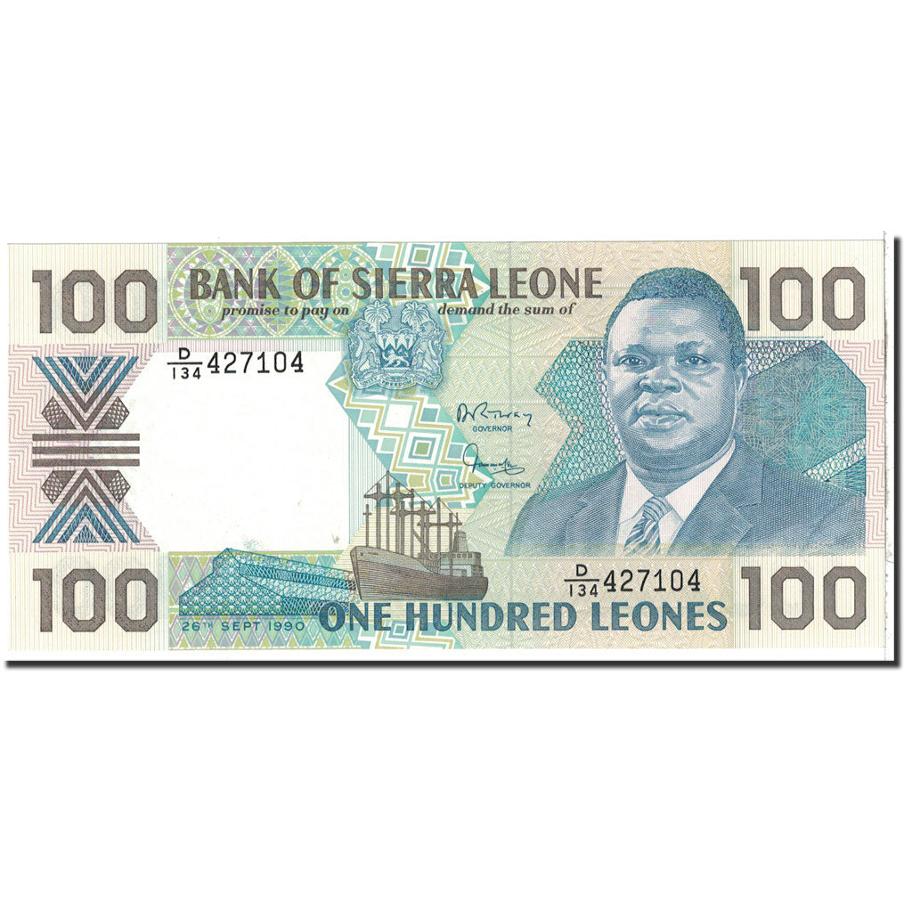 Banknote, Sierra Leone, 100 Leones, 1990, 1990-09-26, KM:18c, UNC(65-70)