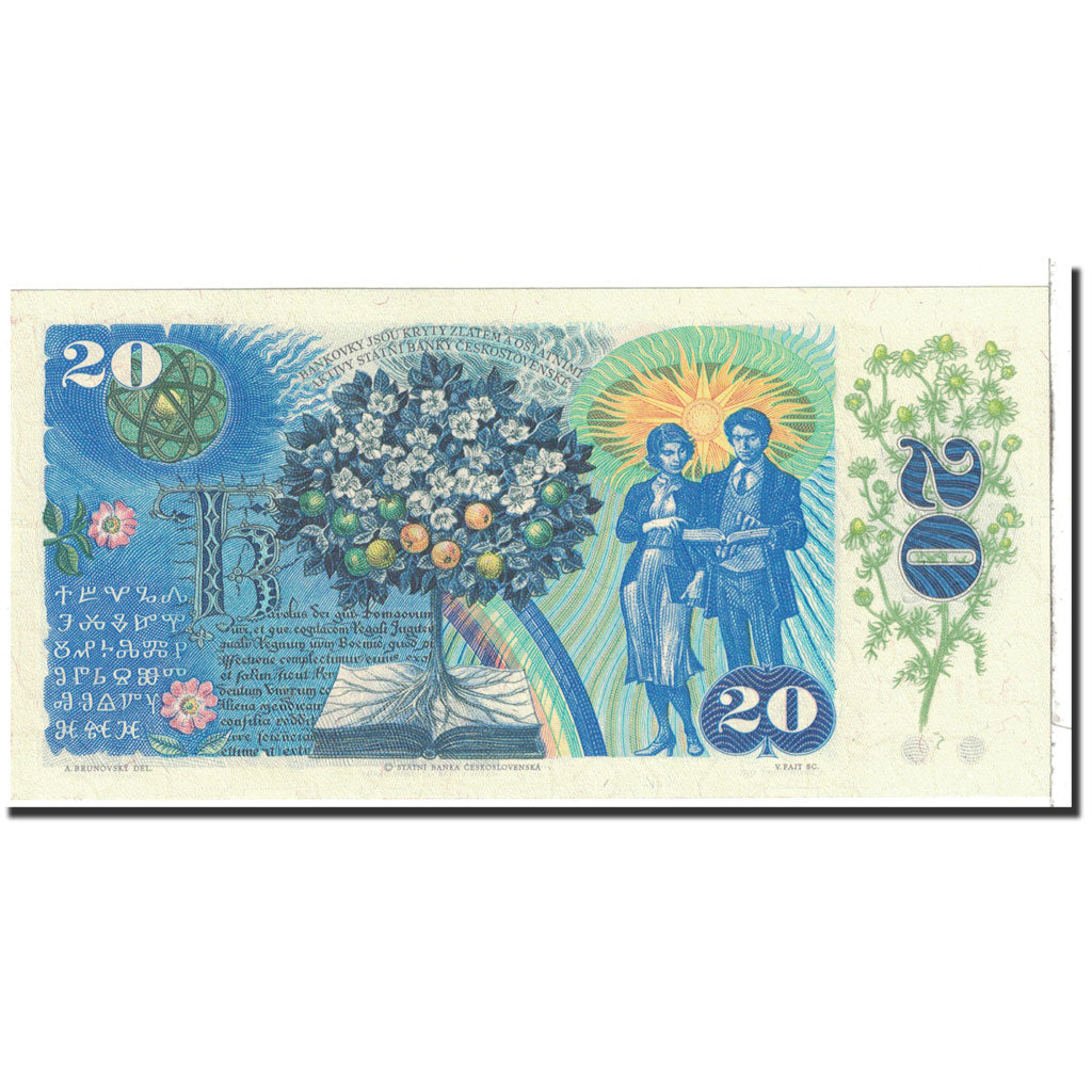 Banknote, Czechoslovakia, 20 Korun, 1968, Undated, KM:95, UNC(65-70)