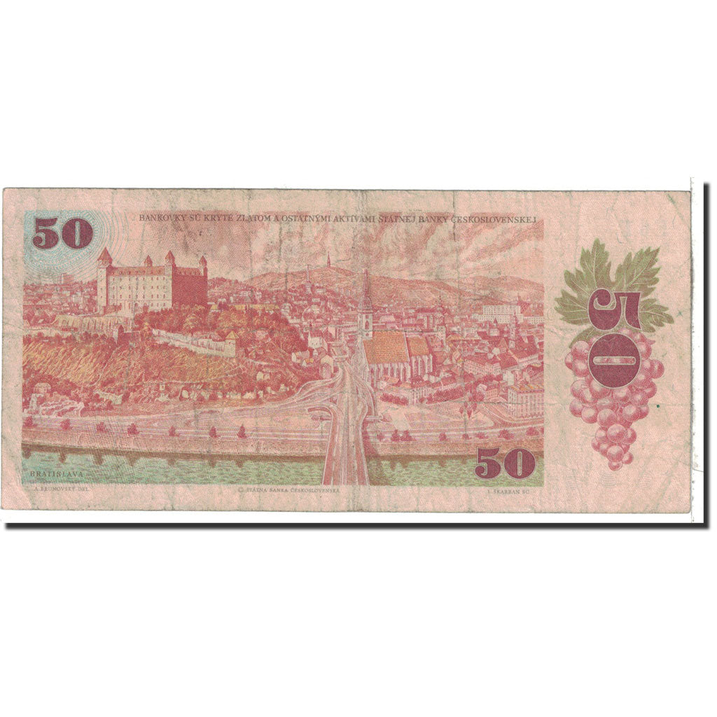 Banknote, Slovakia, 50 Korun, 1987, Undated, KM:16, VF(20-25)