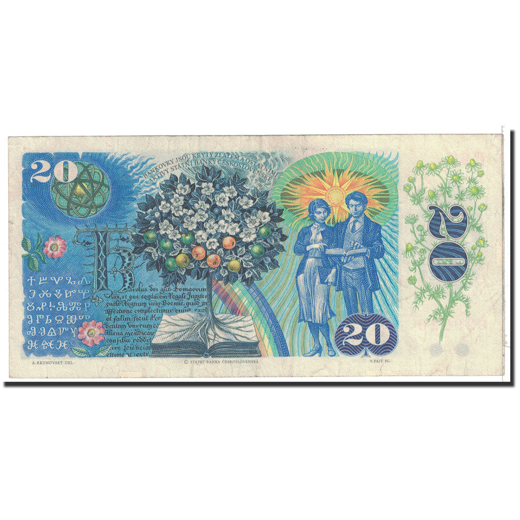 Banknote, Czechoslovakia, 20 Korun, 1988, Undated, KM:95, EF(40-45)