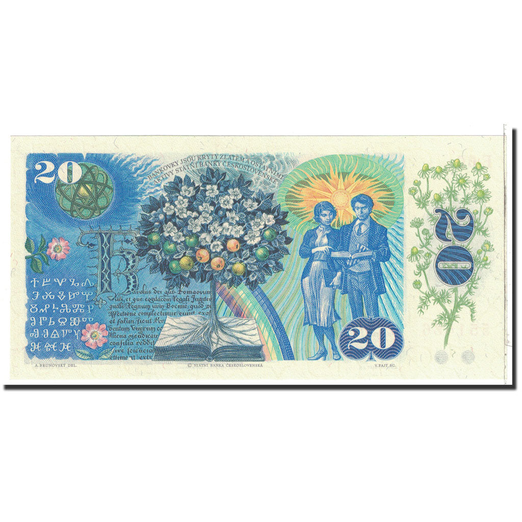Banknote, Czechoslovakia, 20 Korun, 1988, Undated, KM:95, EF(40-45)