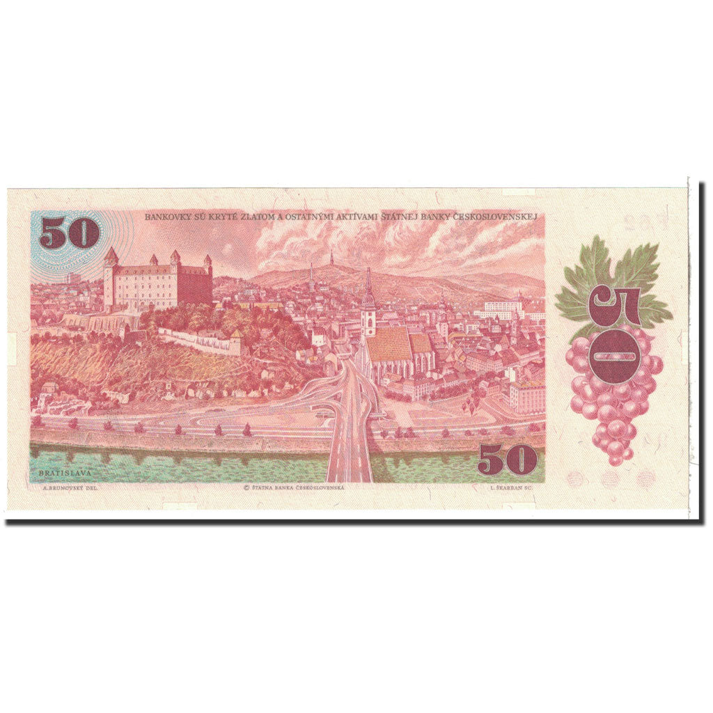 Banknote, Czechoslovakia, 50 Korun, 1987, Undated, KM:96a, UNC(65-70)
