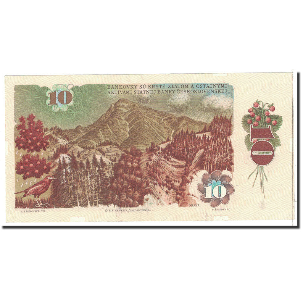Geldschein, Tschechoslowakei, 10 Korun, 1986, Undated, KM:94, UNZ