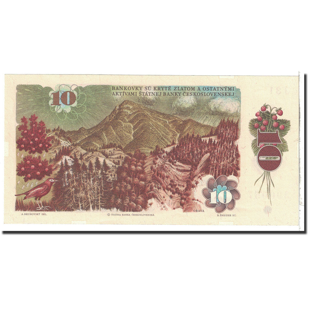 Banknote, Czechoslovakia, 10 Korun, 1986, Undated, KM:94, UNC(65-70)