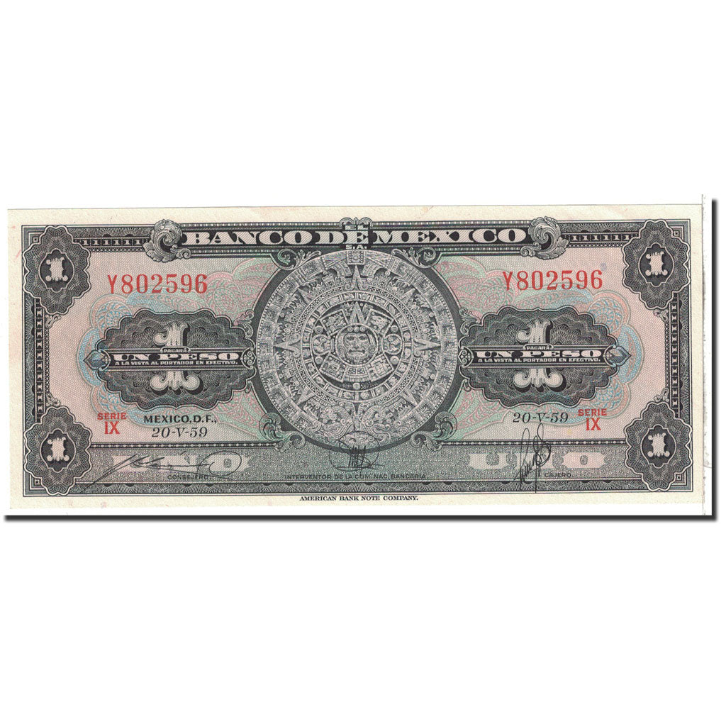 Mexico, 1 Peso, 1959, 1959-05-20, KM:59f, UNC(65-70)