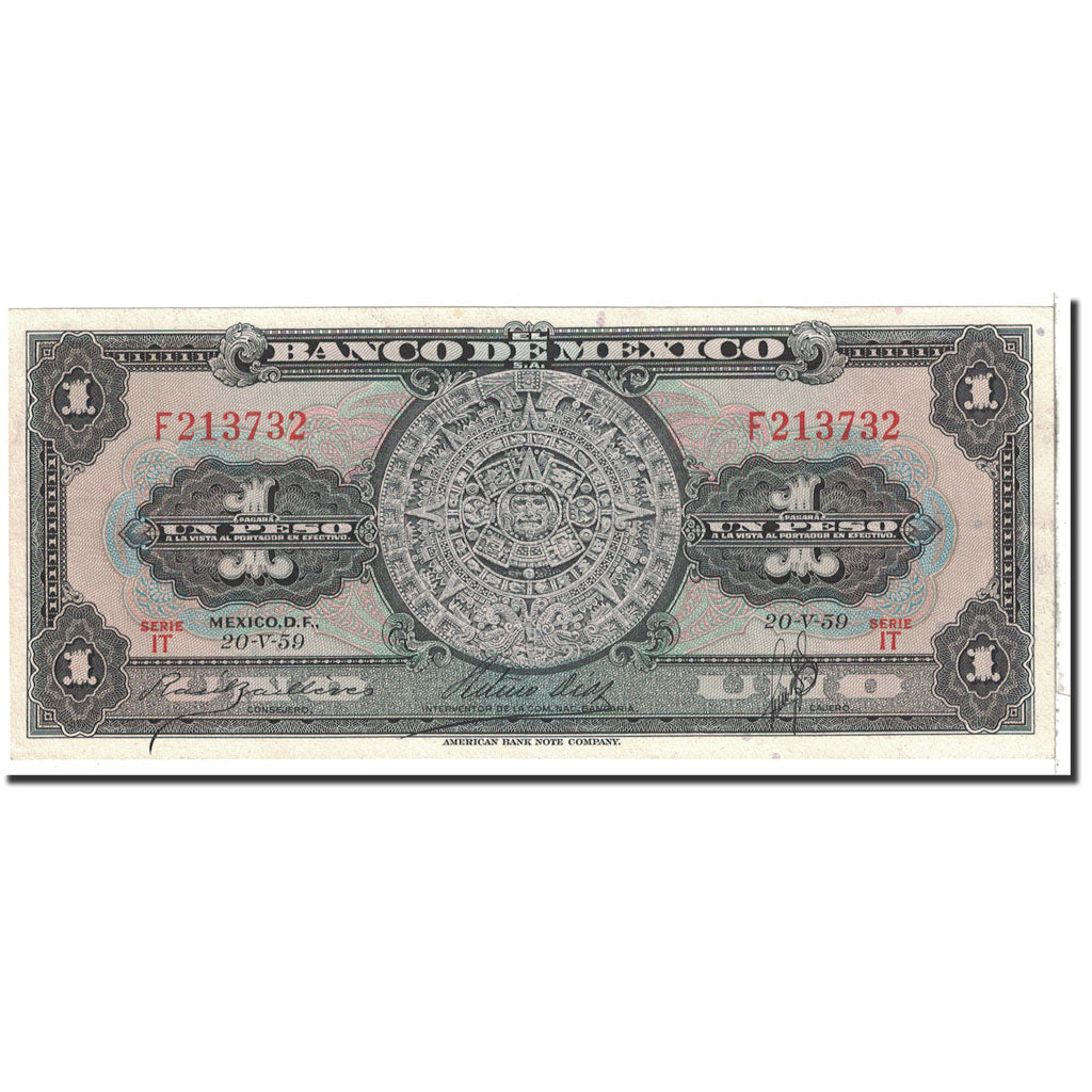 Mexico, 1 Peso, 1959, 1959-05-20, KM:59f, UNC(63)