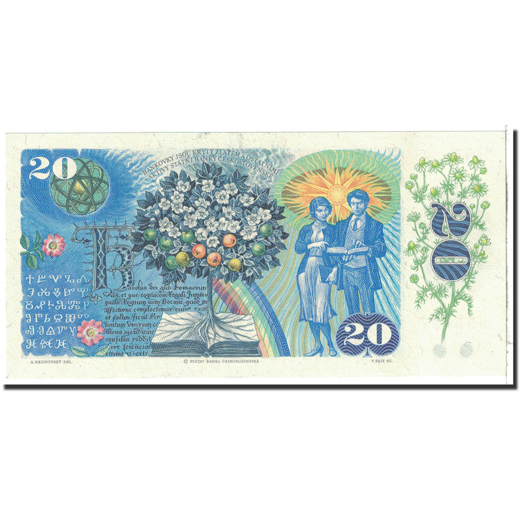 Banknote, Czechoslovakia, 20 Korun, 1988, Undated, KM:95, UNC(63)