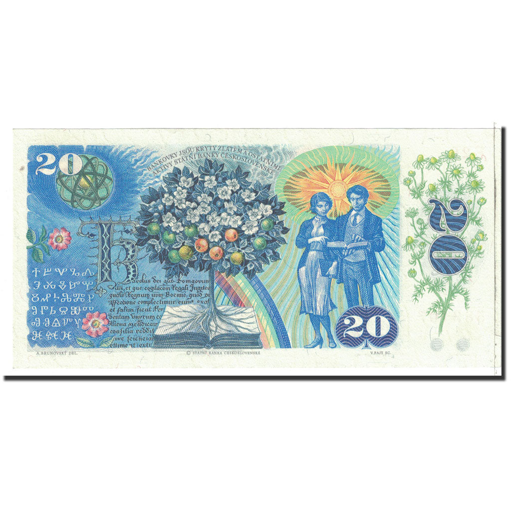 Tchécoslovaquie, 20 Korun, 1988, KM:95, SPL