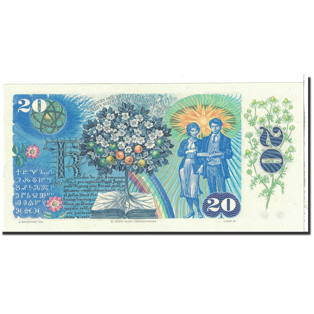 Banknote, Czechoslovakia, 20 Korun, 1988, Undated, KM:95, UNC(65-70)