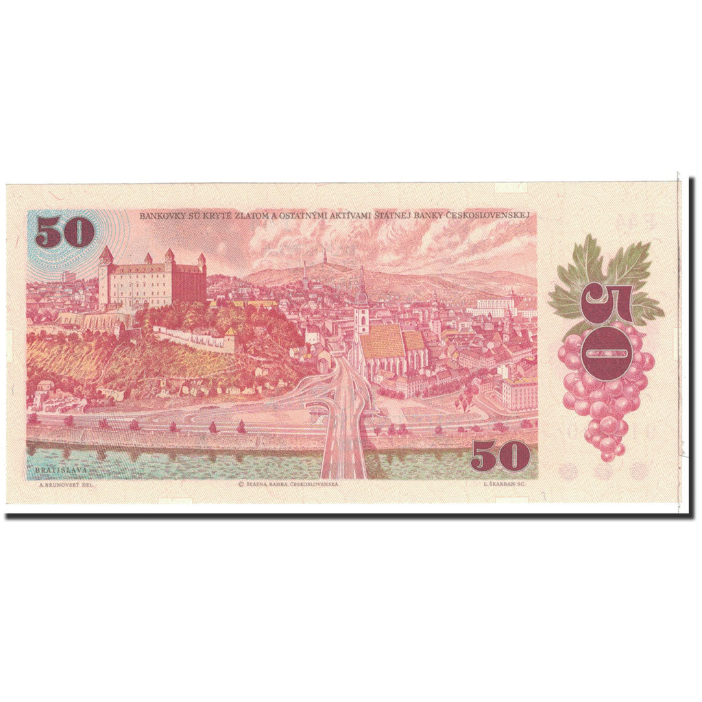 Banknote, Czechoslovakia, 50 Korun, 1987, Undated, KM:96a, UNC(65-70)