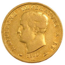 ITALIAN STATES, 40 Lire, 1810, Milan, KM #12, EF(40-45), Gold, 12.80